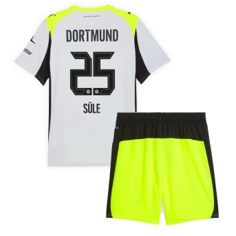 Billige Fotballdrakt Borussia Dortmund Niklas Sule #25 Replika Bortedraktsett Barn 2025-26 Kortermet (med bukser)